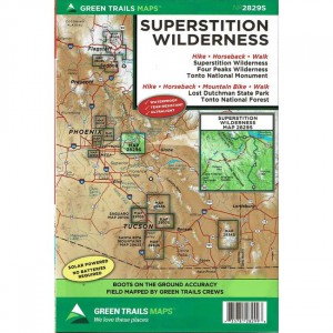 Green Superstition Wilderness Map Arizona