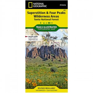 National Geographic Trails Illustrated Map: Superstition & Four Peaks Wilderness Areas - Tonto National Forest Arizona