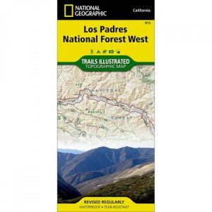 National Geographic Trails Illustrated Map: Los Padres National Forest West State Maps