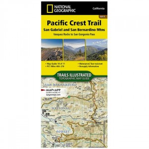 National Geographic Trails Illustrated Map: Pacific Crest Trail: San Gabriel And San Bernardino Mountains: Vasquez Rocks To San Gorgonio Pass State Maps