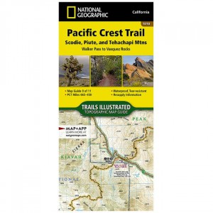 National Geographic Trails Illustrated Map: Pacific Crest Trail: Scodie, Piute, And Tehachapi Mountains: Walker Pass To Vasquez Rocks State Maps