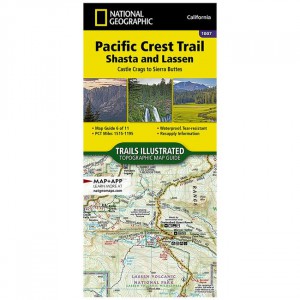 National Geographic Trails Illustrated Map: Pacific Crest Trail: Shasta And Lassen: Castle Crags To Sierra Buttes State Maps