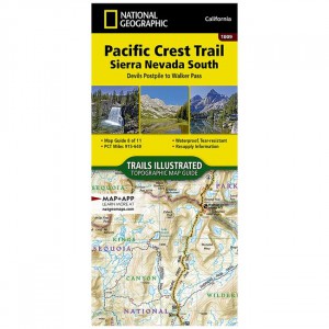 National Geographic Trails Illustrated Map: Pacific Crest Trail: Sierra Nevada South: Devil's Postpile To Walker Pass State Maps