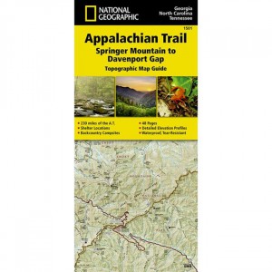 National Geographic Appalachain Trail - Springer Mountain To Davenport Gap State Maps
