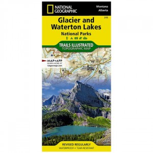 National Geographic 215 - Trails Illustrated Map: Glacier And Waterton Lakes National Parks - 2021 Edition State Maps