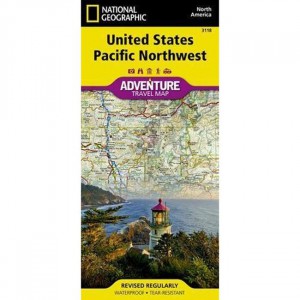 National Geographic Adventure Travel Map: Pacific Northwest State Maps